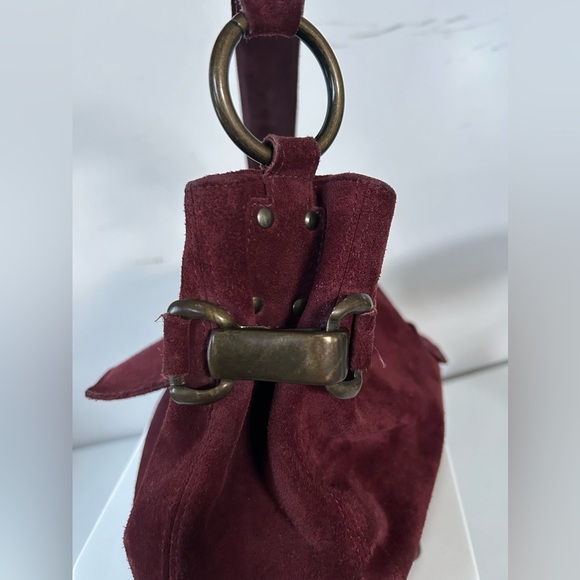 VINTAGE KOOBA SUEDE BAG, ORIGINAL HARDWARE, GORGEOUS,RICH COLOR. MINT CONDITION - Picture 10 of 15